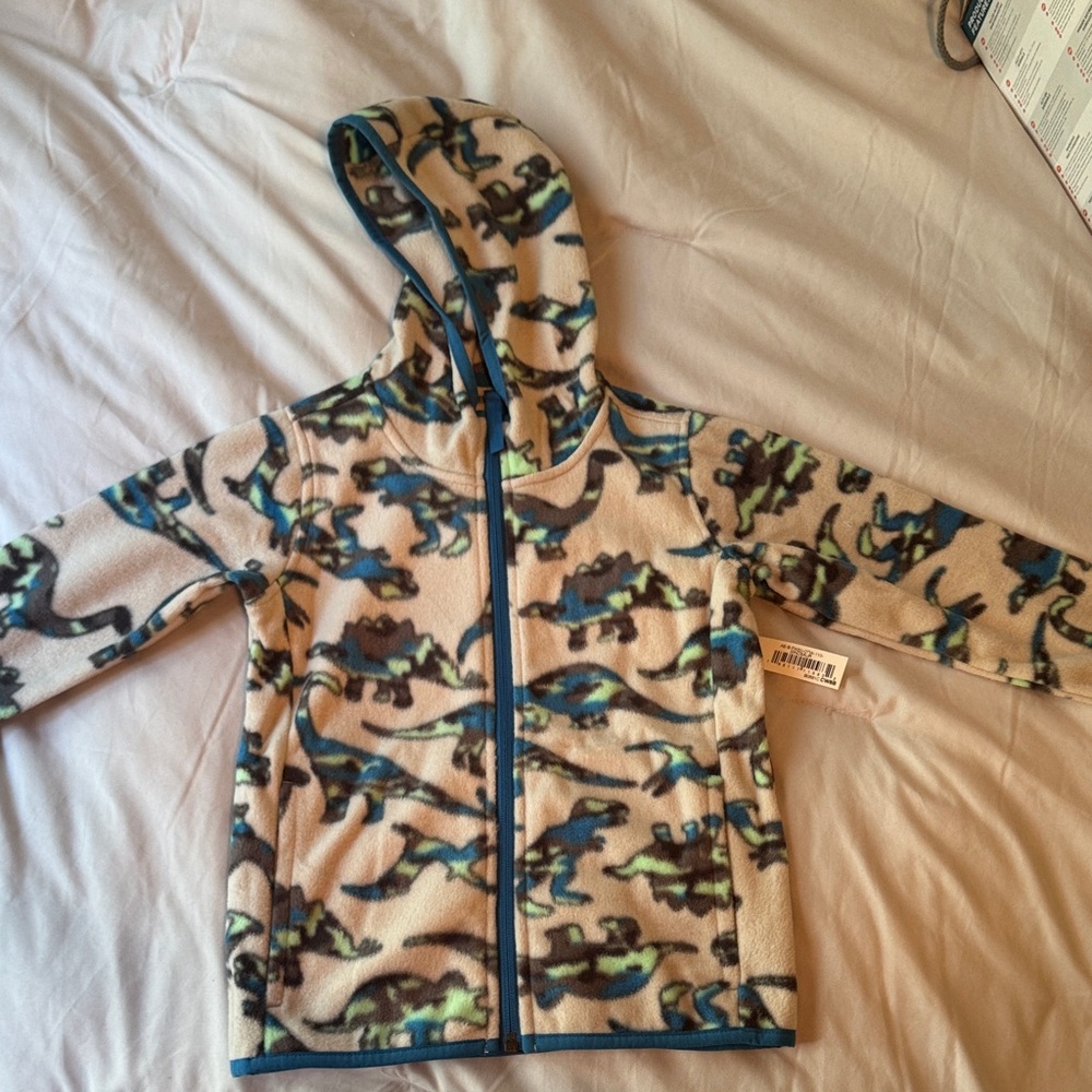 Amazon Essentials Kids Camo Hoodie - Blue and Green